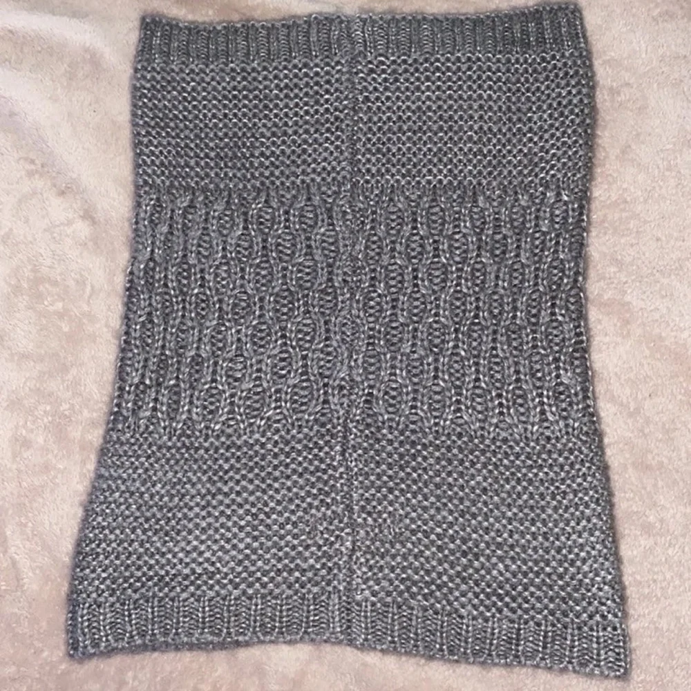 Betsey Johnson knit cowl neck scarf with pearls